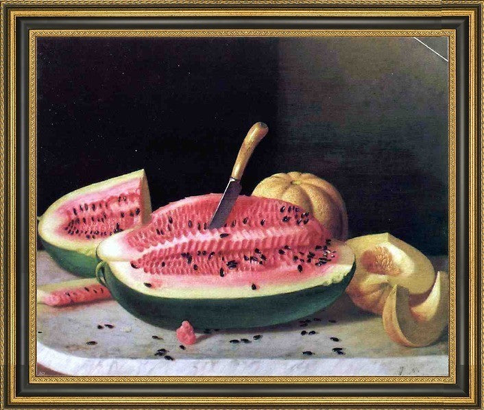 John F Francis Ripe Melons Framed Premium Canvas Print, 20"x25"