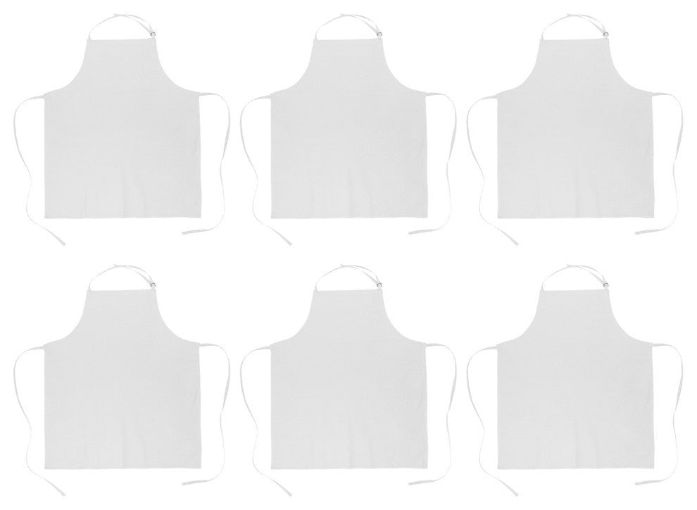 White Bulk Chef Apron Set of 6