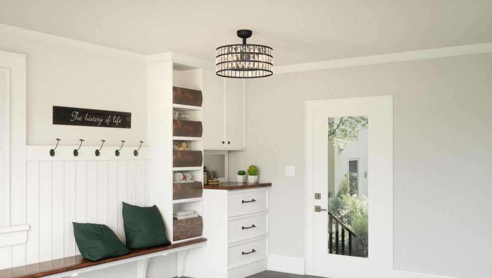 Quoizel QFA4046 23 Inch Indoor Fandelier - Western Bronze