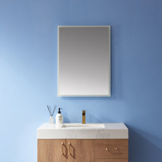 Rectangle Illuminated Bathroom/Vanity Wall Mirror, 24 Inch