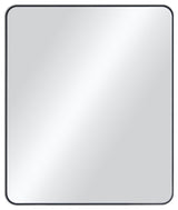 30"x36" Shatterproof Wall Mount Metal Frame Mirror, FM1-3036, Matte Black
