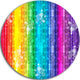 Rainbow Effects Illustration, Abstract Large Disc Metal Wall Art, 23"