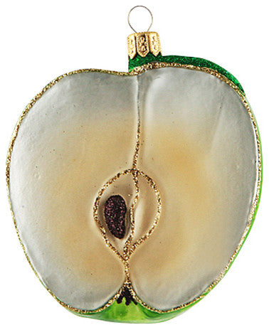 Halved Green Apple Ornament