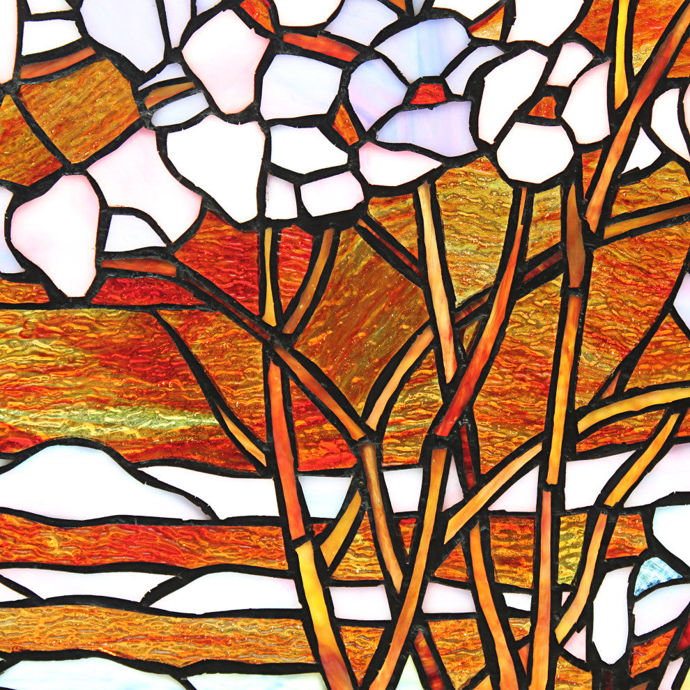 CHLOE Lighting SPRING VALLEY Tiffany-Style Stained Glass Panel