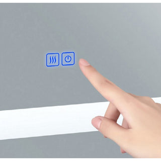 Abigail Rectangle Matte White LED 58 in. Mirror