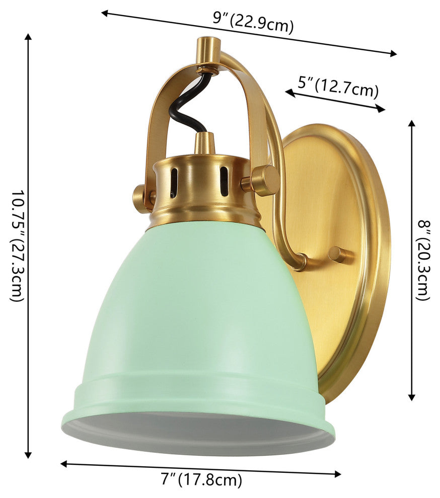 Phineas 1-Light Adjustable Farmhouse Bohemian Iron LED Vanity Light