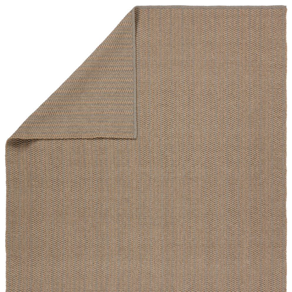 Jaipur Living Elmas Handmade Indoor/Outdoor Striped Tan/Gray Area Rug 9'X12'