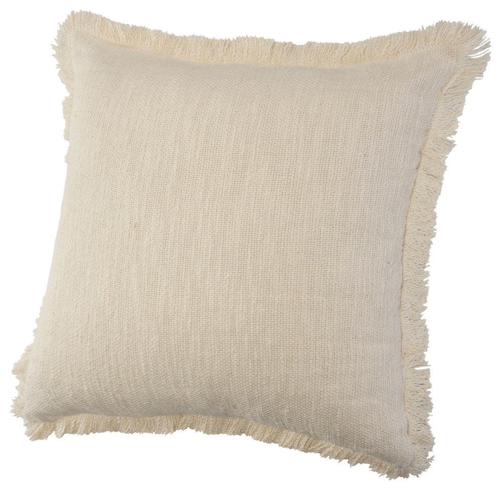 Solid Fringe Throw Pillow