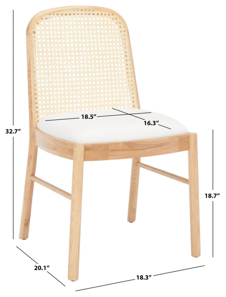 Safavieh Couture Annmarie Rattan Back Dining Chair, Natural