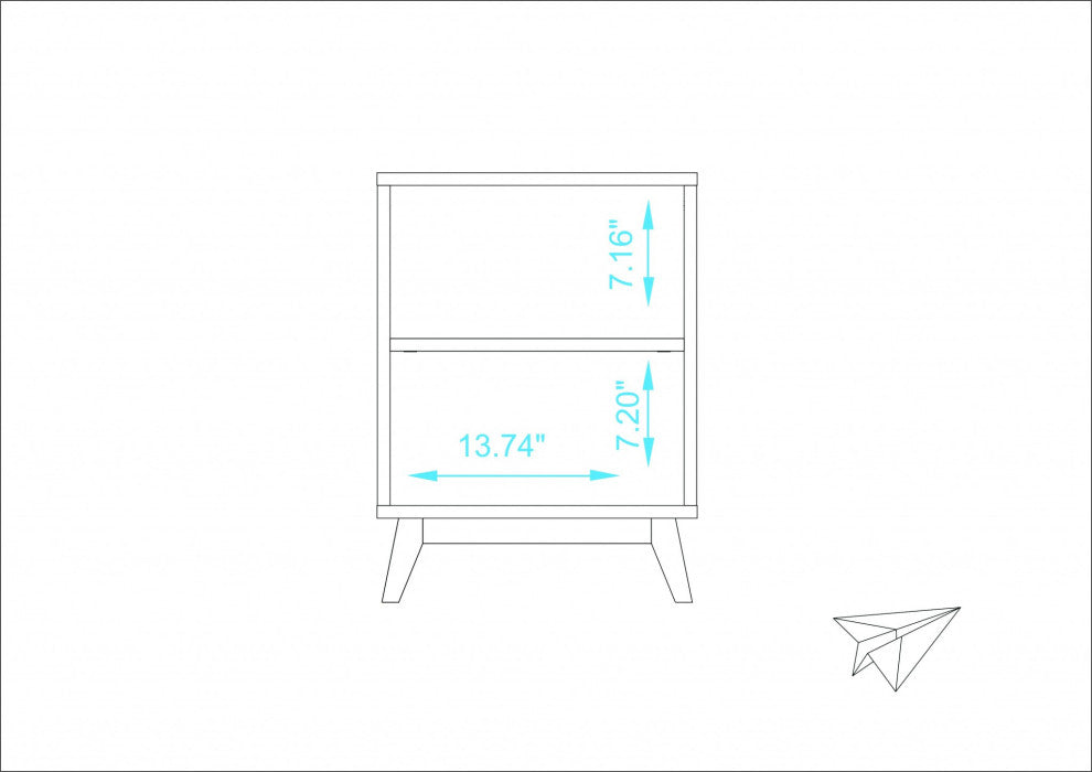 Modern White and Natural Flair Night Stand