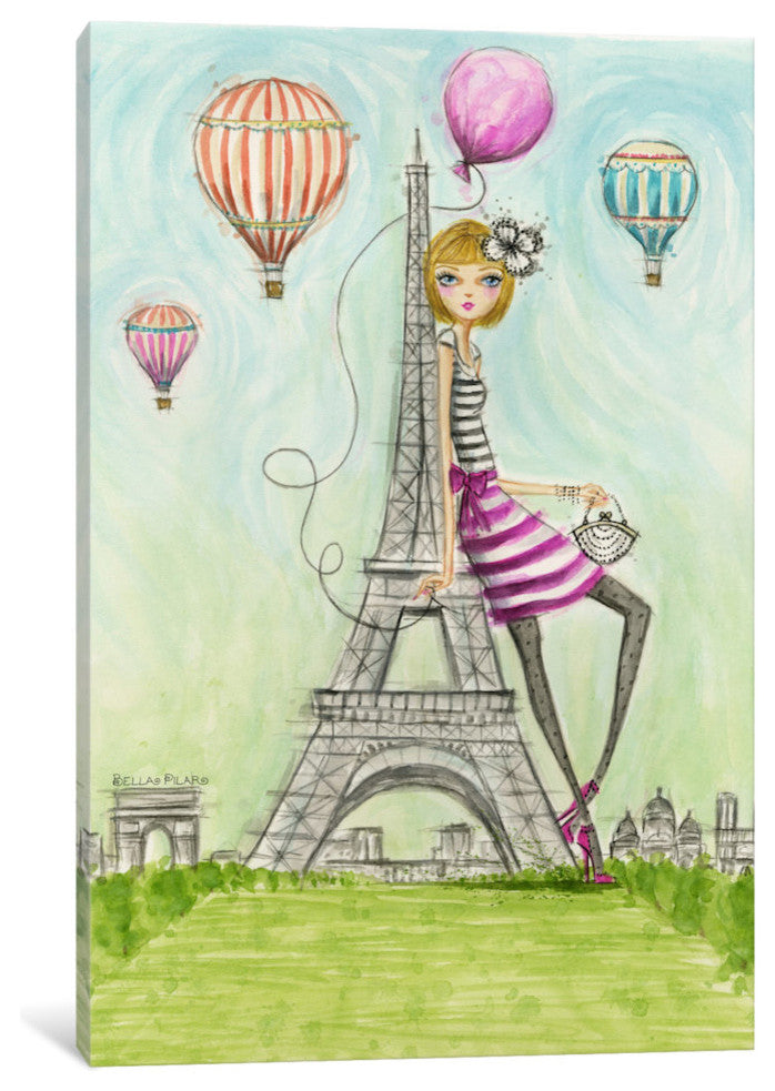 "See The Sights Paris" Canvas Art Print By Bella Pilar, 18x1.5x26