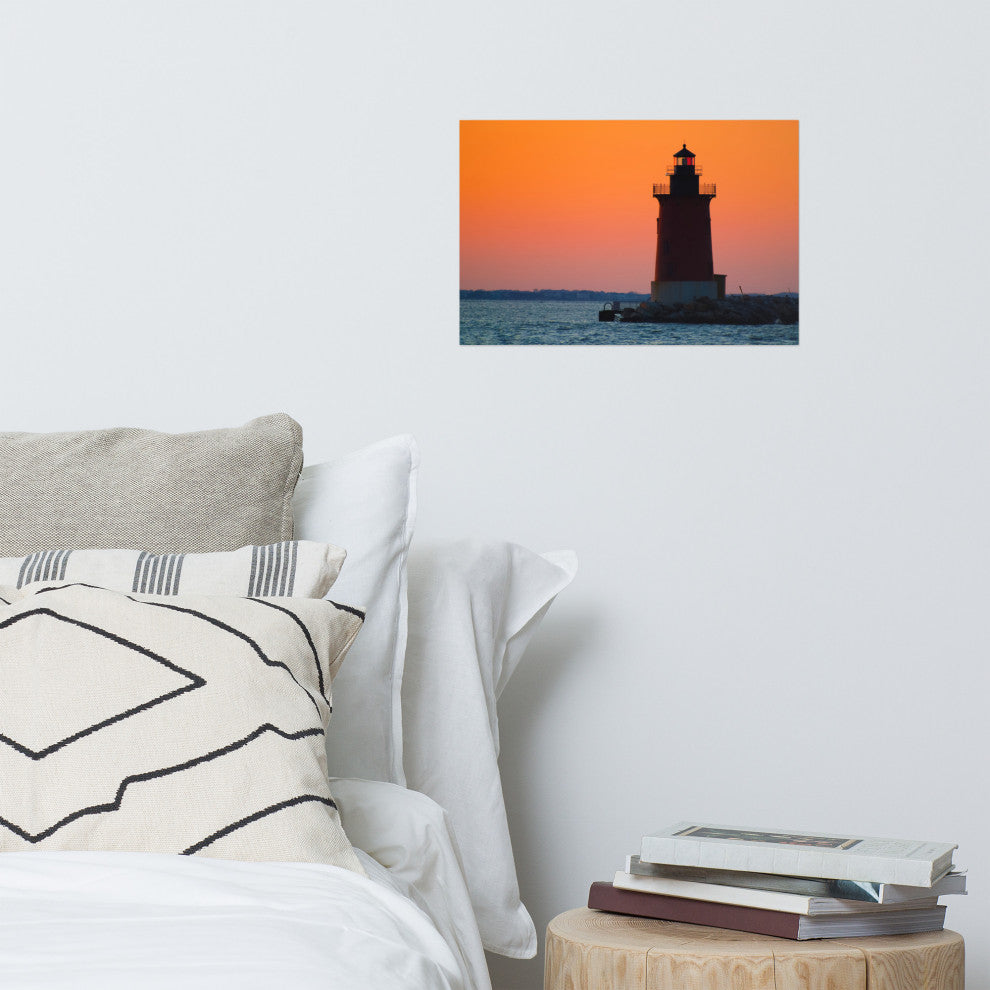 Sunset at Henlopen State Park 3 Landscape Photo Unframed Wall Art Print, 12" X 18"