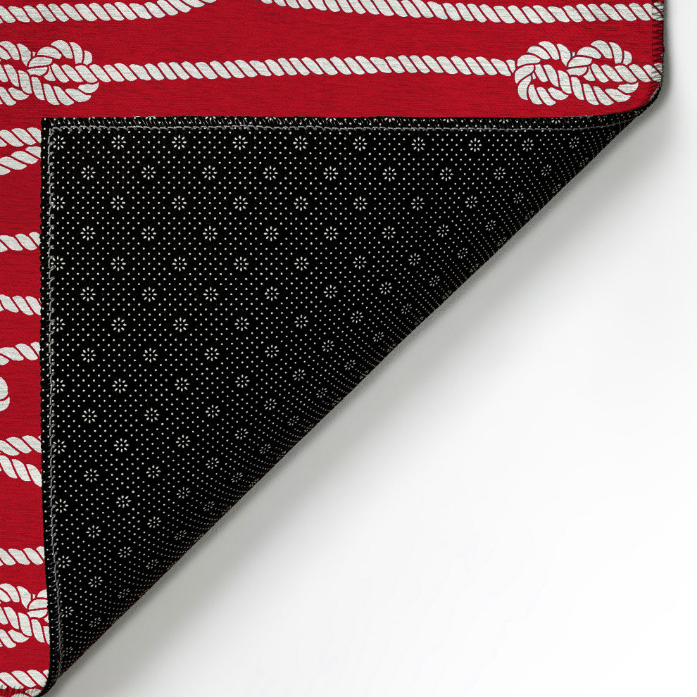 Indoor/Outdoor Harbor HA7 Red Machine Washable 9' x 12' Rug