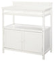 Emery 38"W Wood Changer With Doors and Changing Pad, White