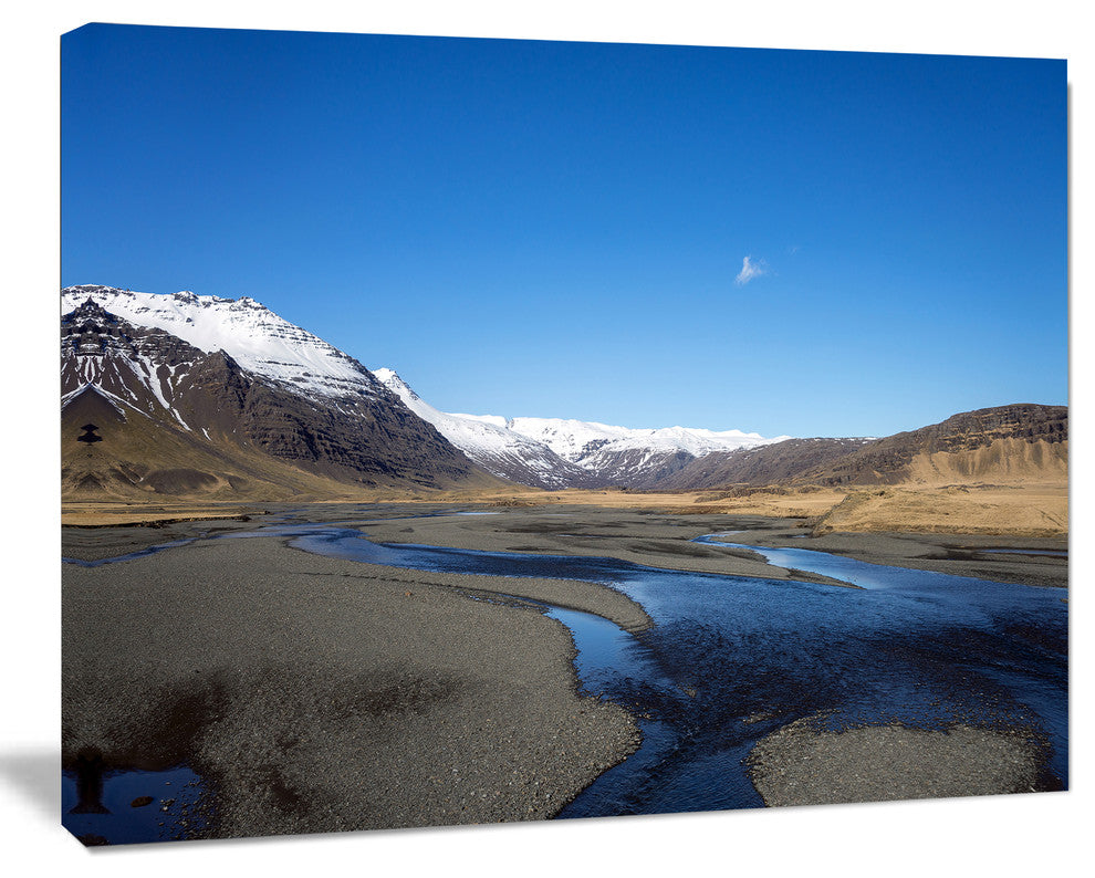 Mountains and Lakes Iceland, Landscape Canvas Art Print, 60x40