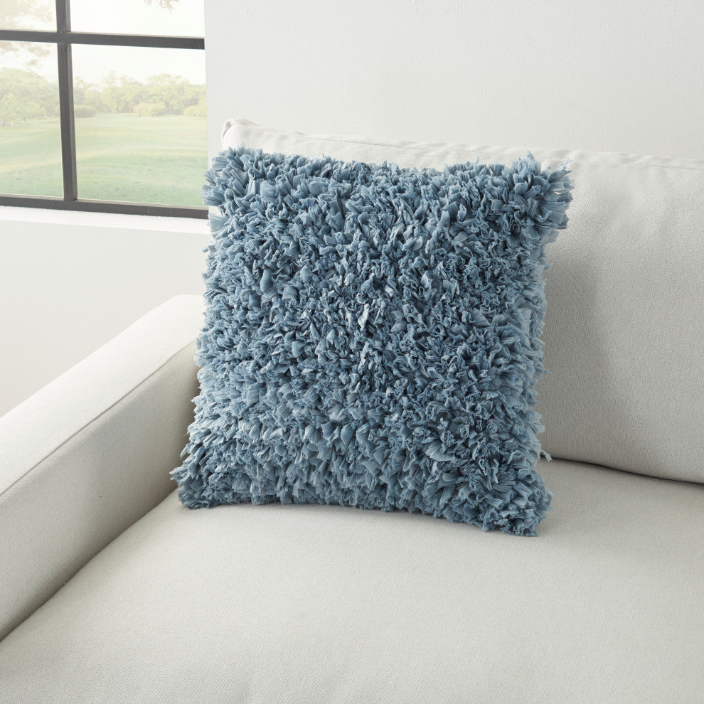 Mina Victory DL660 Throw Pillow, Blue, 17"x17"