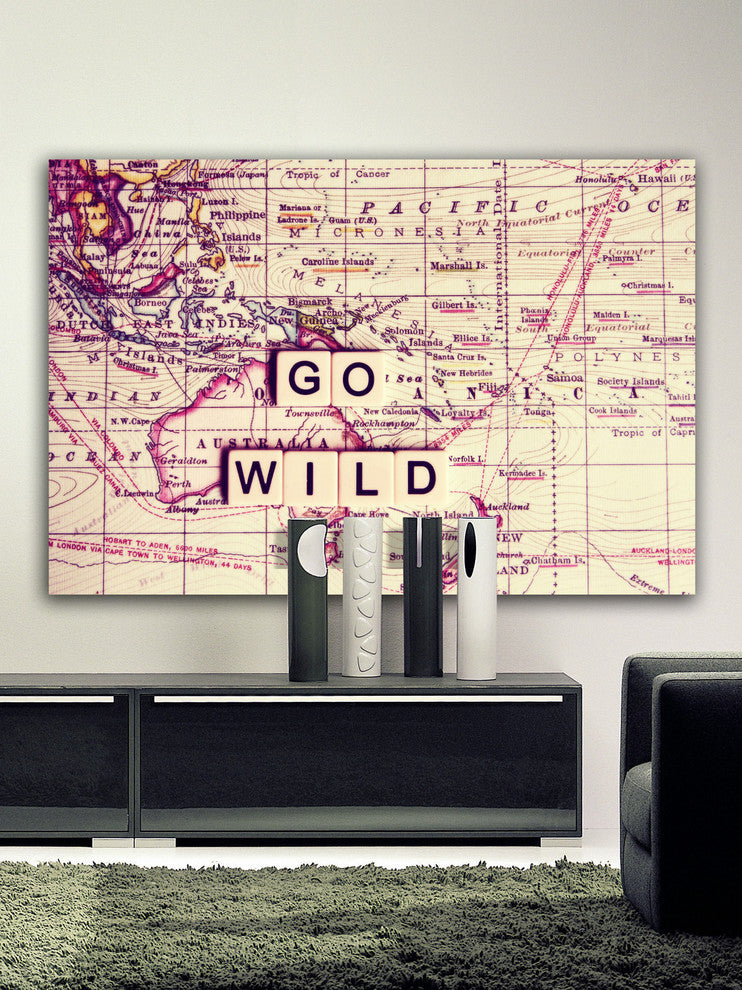 "Go Wild" Print on Canvas by Sylvia Cook