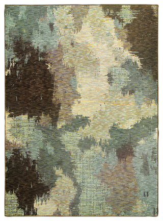 Elements Cache Blue/Brown Area Rug, 6'7"x9'6"