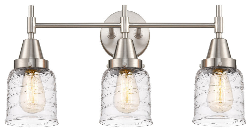 Innovations 447-3W-SN-G513 3-Light Bath Vanity Light, Satin Nickel