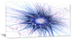 Blue Light Fractal Flower Texture, Abstract Canvas Art Print, 40x20