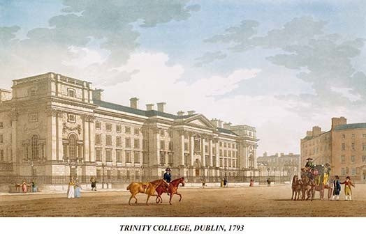 Trinity College, Dublin, 1793- Fine Art Giclee Print 24" x 36"