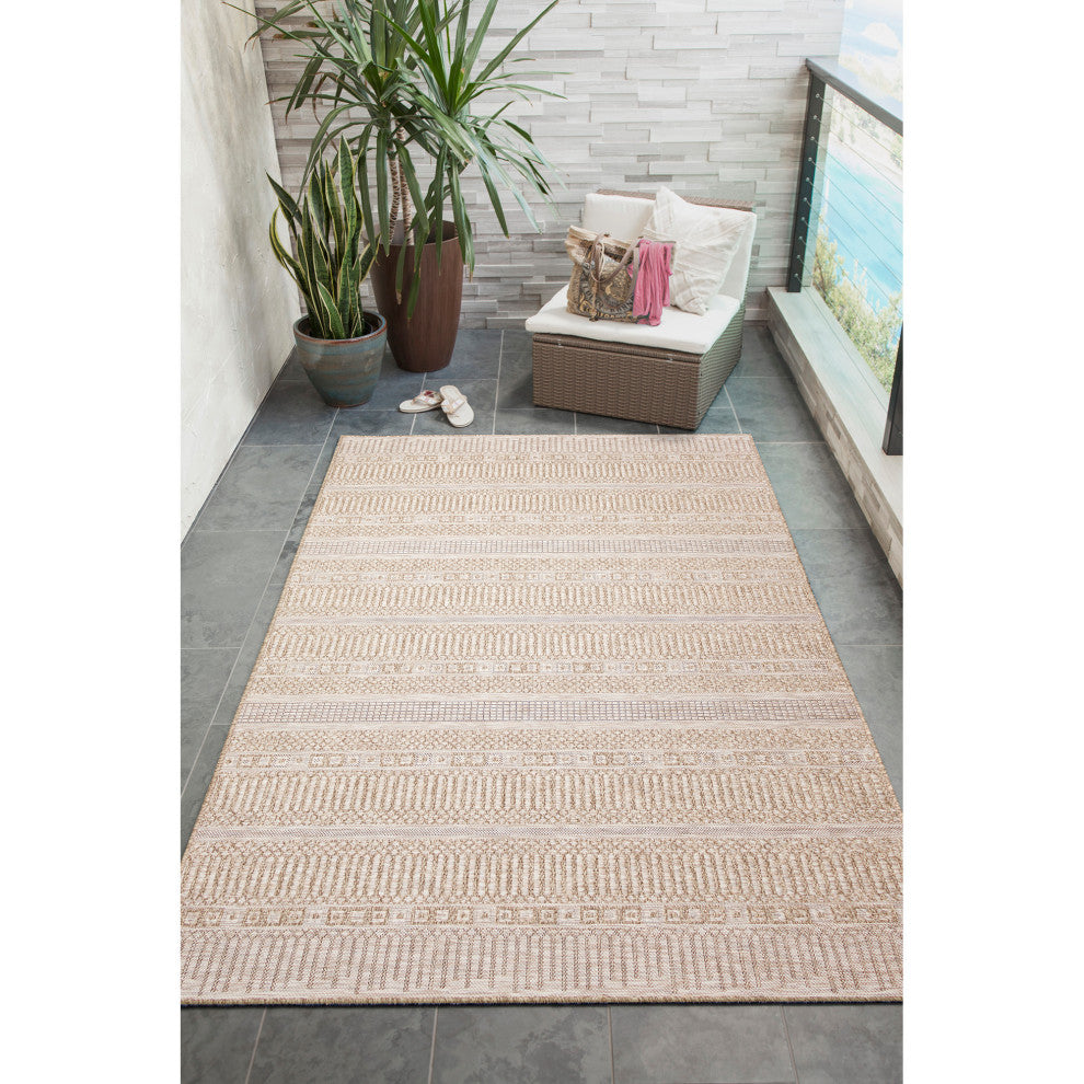 Orly Stripe Indoor/Outdoor Rug Natural 3'3"x4'11"