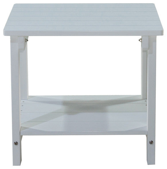 Orlando Plastic Wood End Table, White