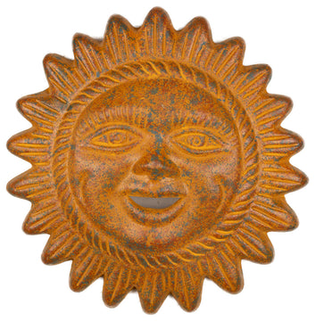 Handmade Cheeky Clay Sun, 13", Red