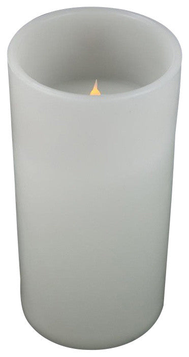 12" Battery Operated LED 3-Wick Christmas Pillar Candle