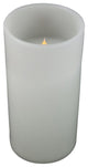 12" Battery Operated LED 3-Wick Christmas Pillar Candle