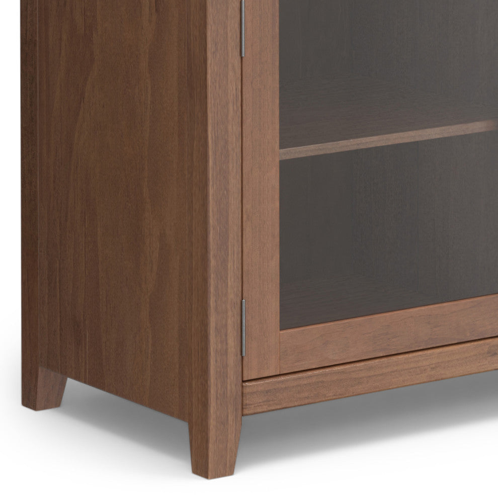 Cosmopolitan Solid Wood Sideboard Buffet, Medium Saddle Brown