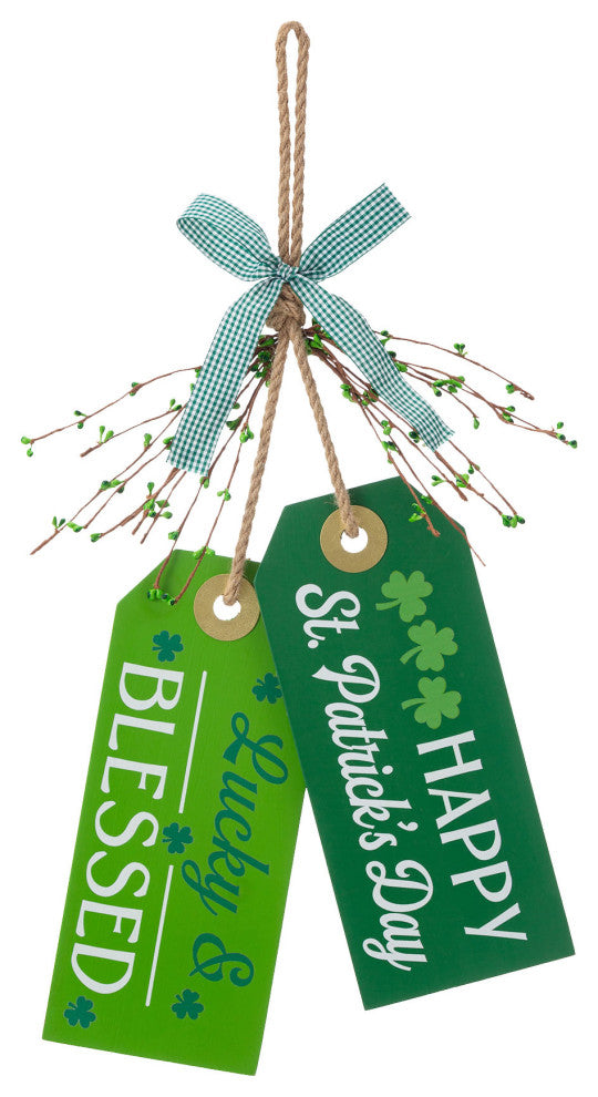 24" St. Patrick's Wooden Doorknob Hanging Decor