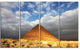 Egyptian Pyramid under Bright Sky, Landscape Canvas Art, 48"x28", 4 Panels