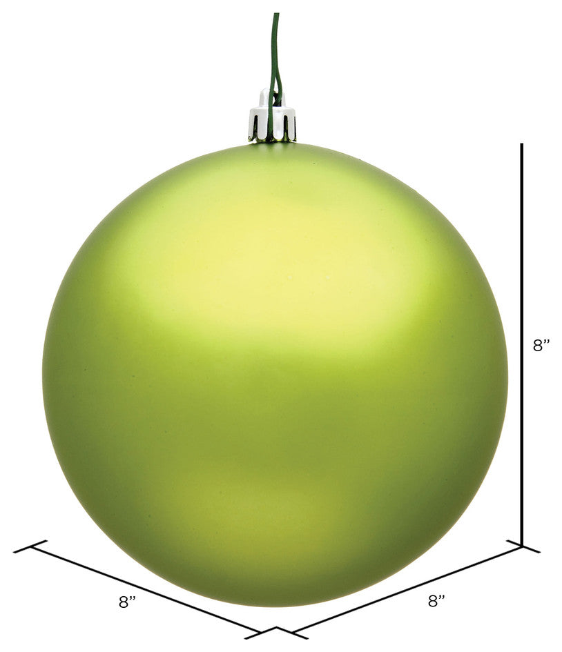 Vickerman 8" Lime Matte Ball Ornament