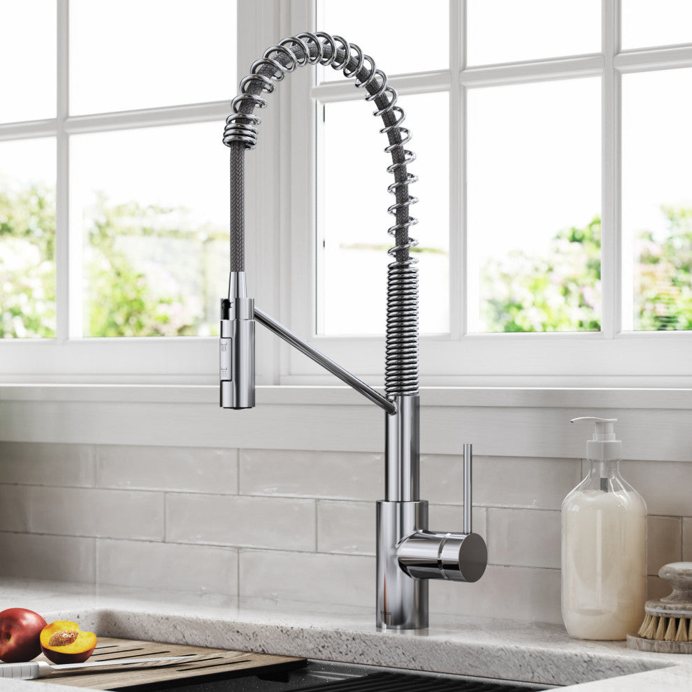 Kraus KPF-2631CH Oletto Single Handle Pull Down Commercial Kitchen Faucet Chrom