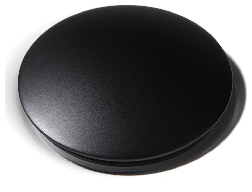 1-5/8" Push Pop-Up Drain Stopper With Overflow for Sink, Matte Black