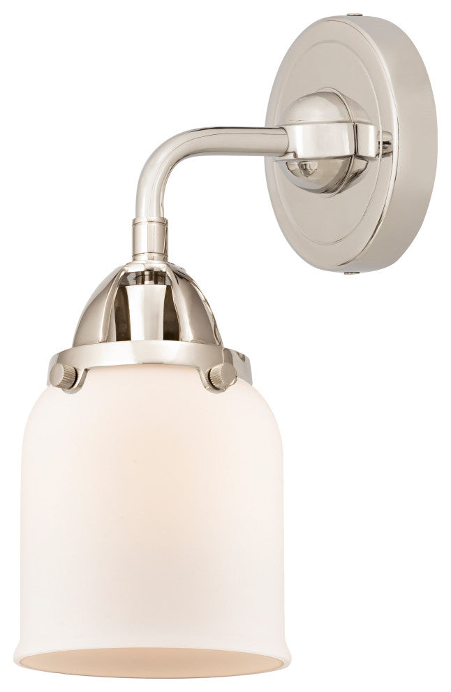 Small Bell Sconce, Polished Nickel, Matte White, Matte White
