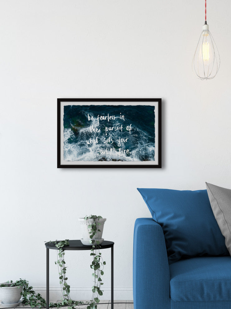 "Be Fearless VI" Framed Painting Print, 36x24