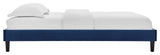 Reign Full Performance Velvet Platform Bed Frame Navy