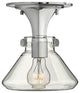 Hinkley Congress Extra Small Retro Glass Flush Mount, Chrome
