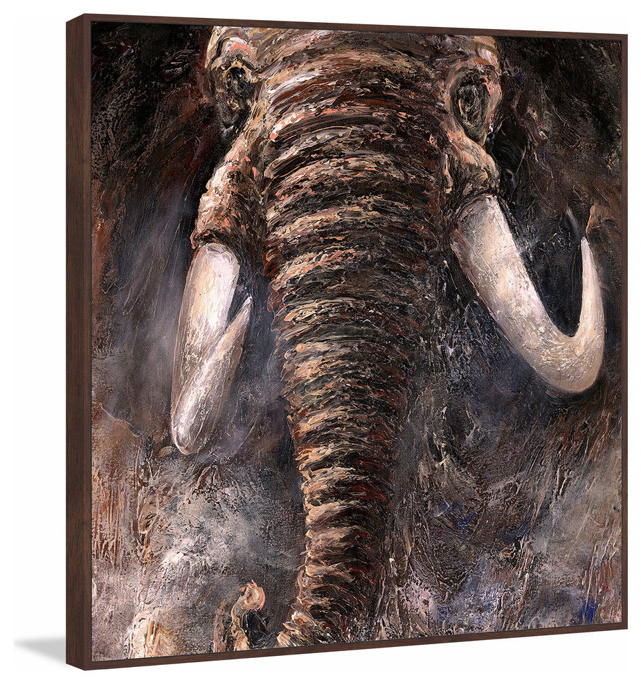 Marmont Hill, "Fierceness" by Bergerac Floater Framed Painting on Canvas, 12x12