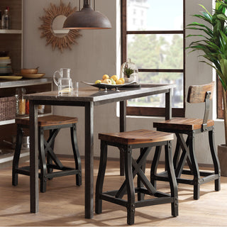INK+IVY Lancaster Industrial Dining Table, Amber, Counter/Bar Stool