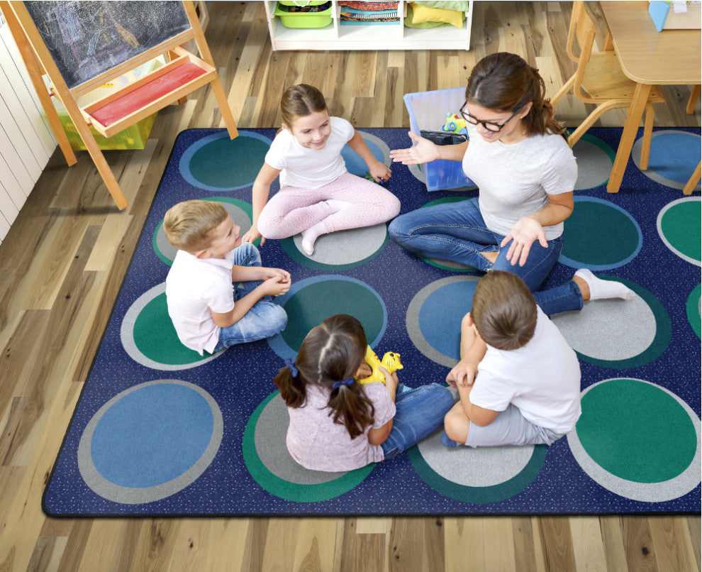 Flagship Carpets VA1827-44FS 7'6"X12' Sitting Spots Cool Educational Rug