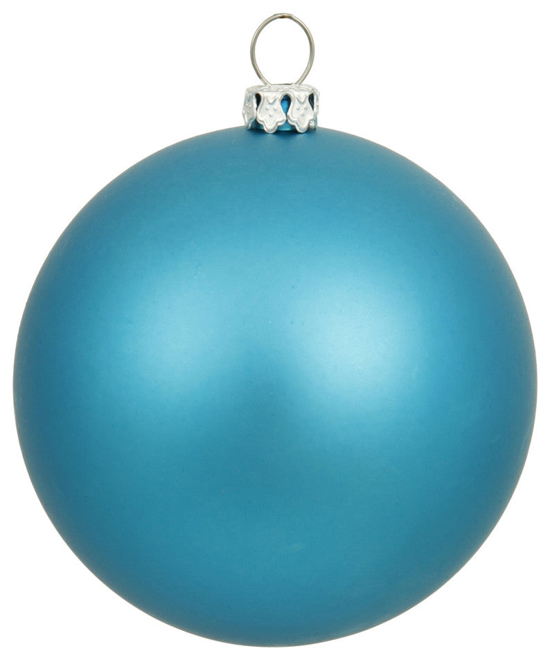 Vickerman 12" Turquoise Matte Ball Ornament
