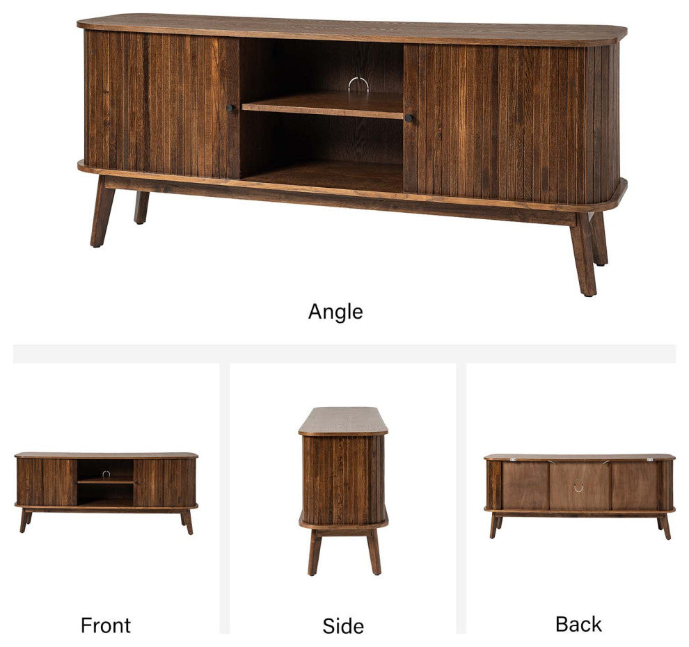 TV Stand for TVs up to 65", Walnut