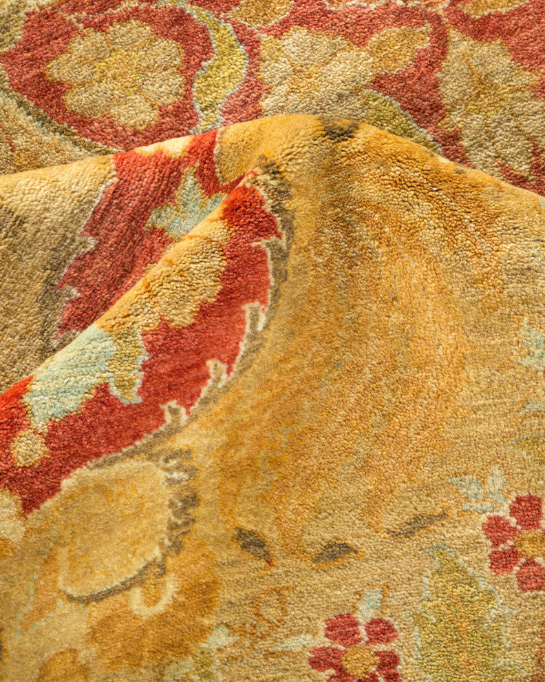 Mogul, One-of-a-Kind Hand-Knotted Area Rug Yellow, 12'1"x17'6"