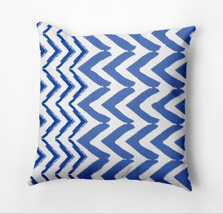 Jagged Graffiti Pillow, Blue, 20"x20"
