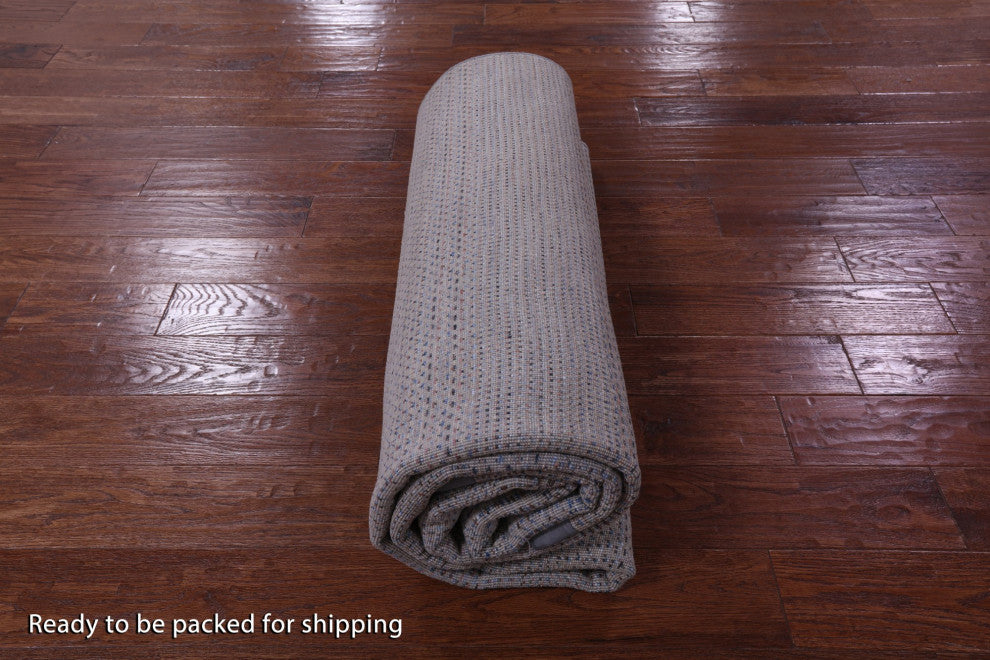 6' 2" X 8' 11" Wool and Silk Handmade Savannah Grass Rug Q11924