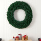 48" Large Faux Christmas Wreath With 714 Bendable Branches and 200 LED Lights