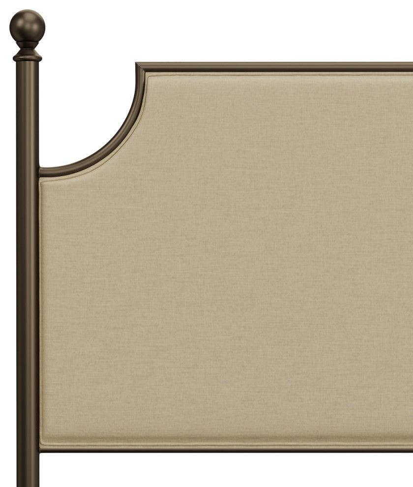 McArthur Metal and Upholstered Bed, Bronze, Queen